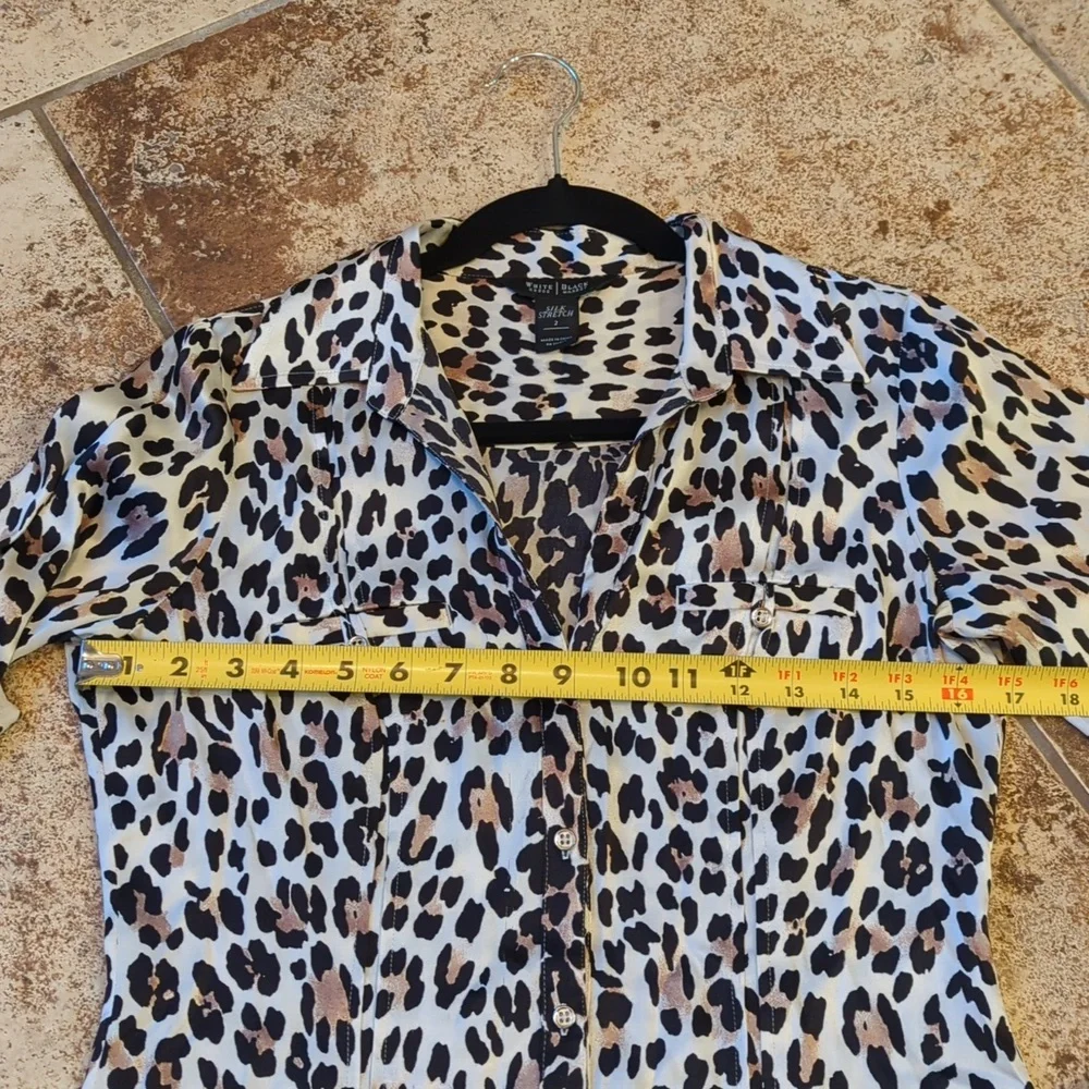 2 Silk WHBM Leopard Blouse - Picture 6 of 8